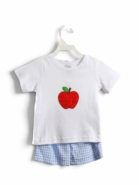 The Oaks Apparel Apple Shirt With Shorts NWT 12M